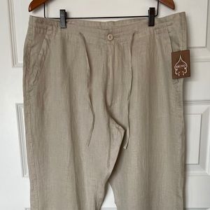 New Bruno New York Men’s Brown Linen Pants Large